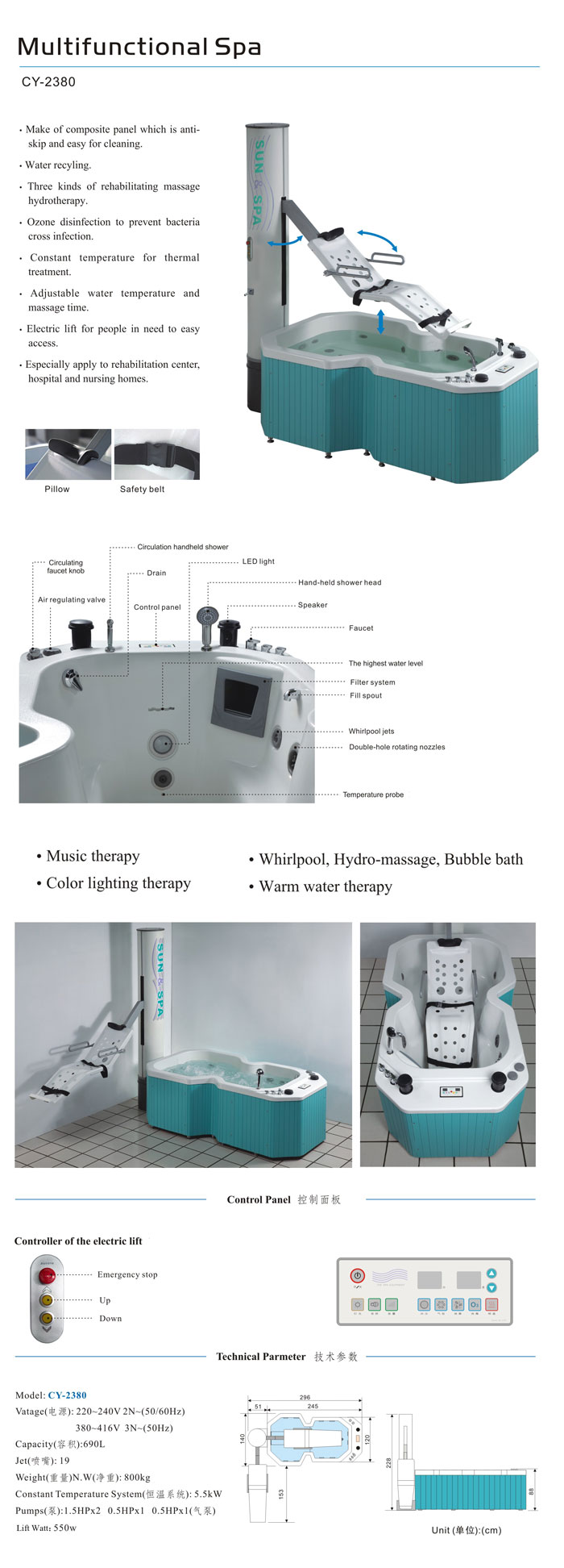 Multifunctional Spa - Sunspa | Hydro rehabilitation equipment | Therapy